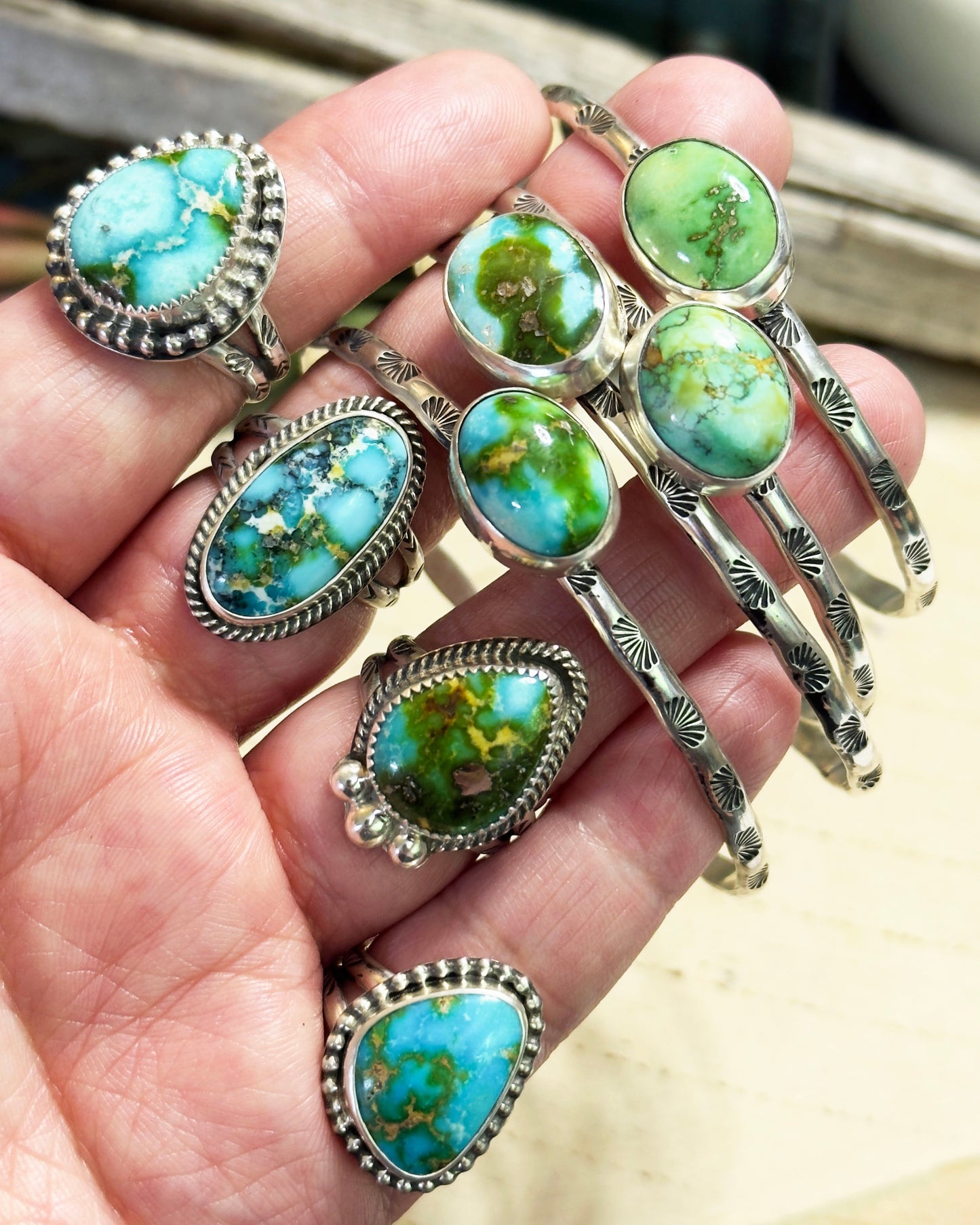 Sonoran Gold Turquoise cuff size 6.5 M