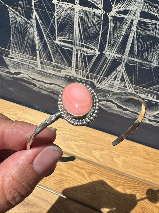 Pink Conch Shell cuff size 8 L/XL