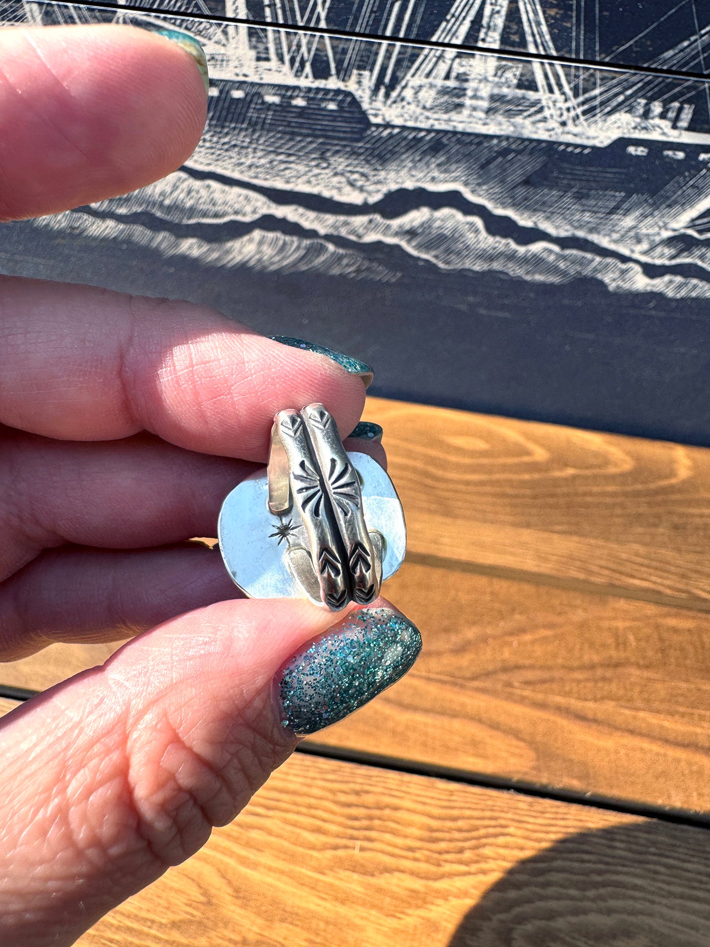 Sonoran Gold Turquoise ring Size 8.5