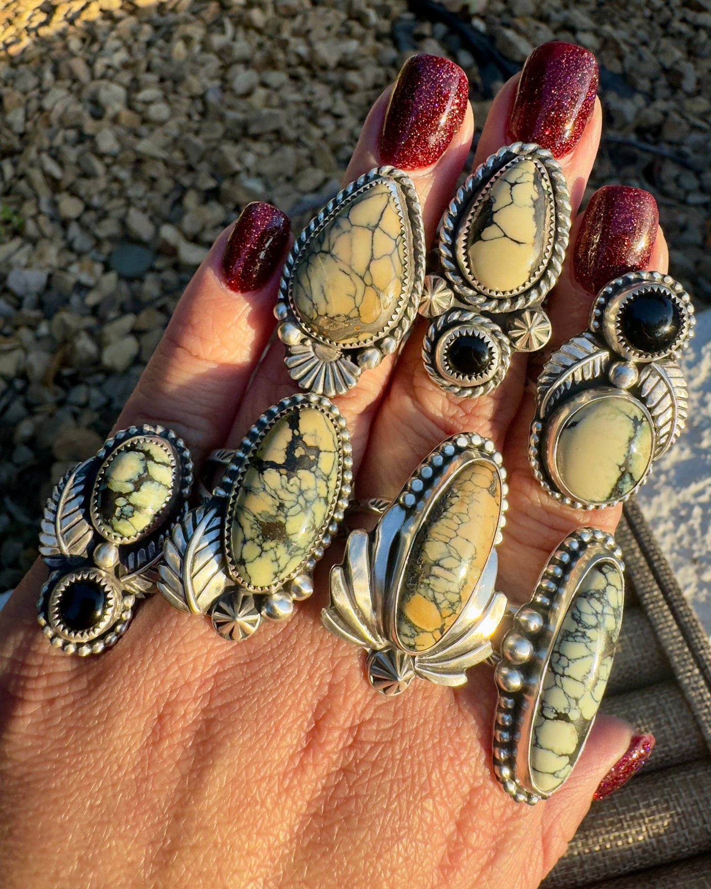 Silver Peak Variscite ring size 9.5