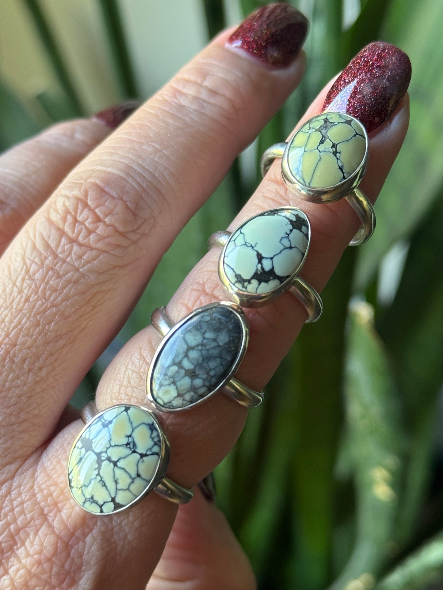 Silver Peak Variscite ring size 8.5