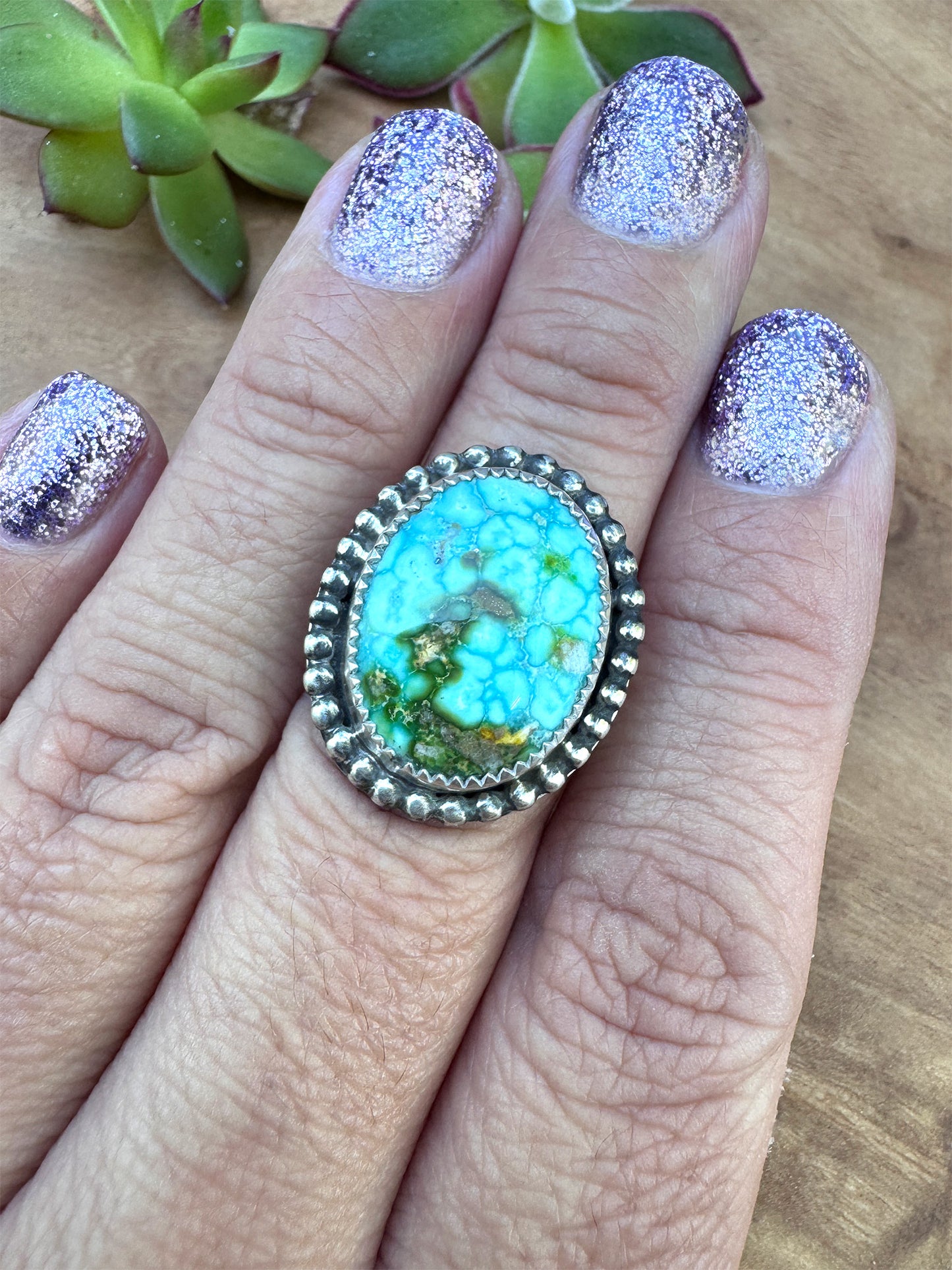 Sonoran Gold Turquoise ring Size 7.5