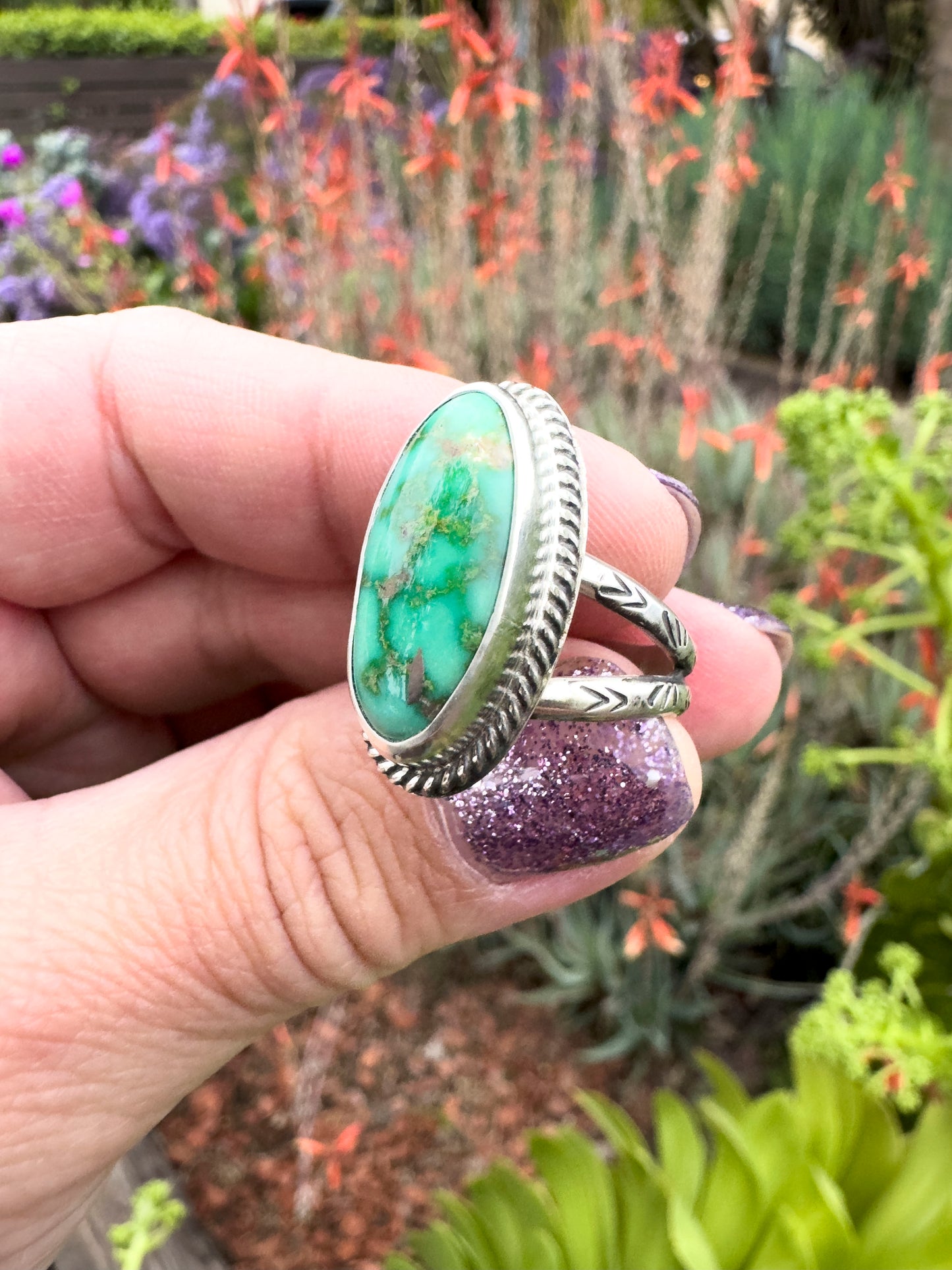 Sonoran Gold Turquoise ring Size 7.5