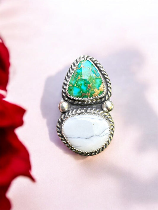 White Buffalo Sonoran Gold Turquoise size 9.5