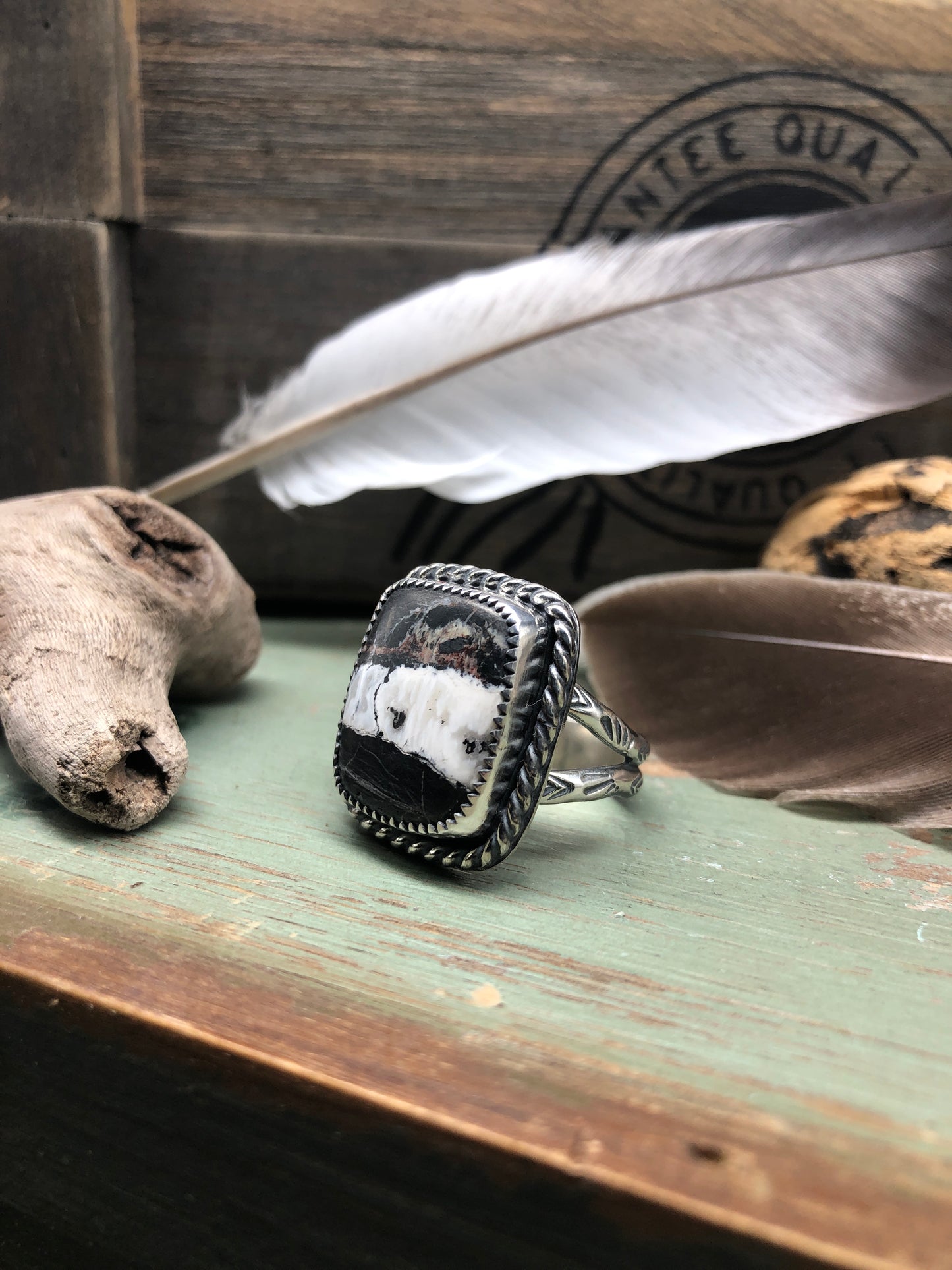 White Buffalo ring size 8