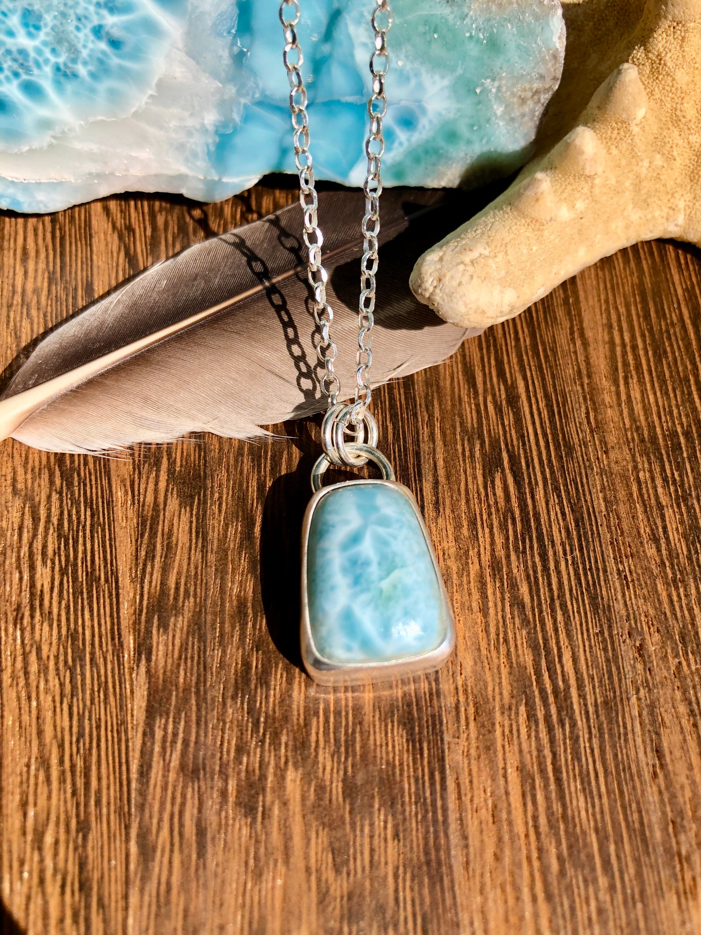 Larimar Bell Necklace