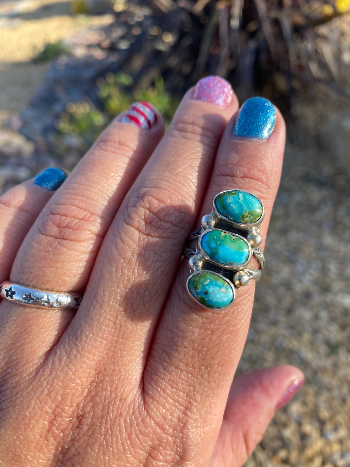 Sonoran Gold Turquoise ring Size 7