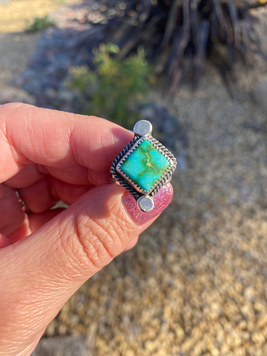 Sonoran Gold Turquoise ring Size 6