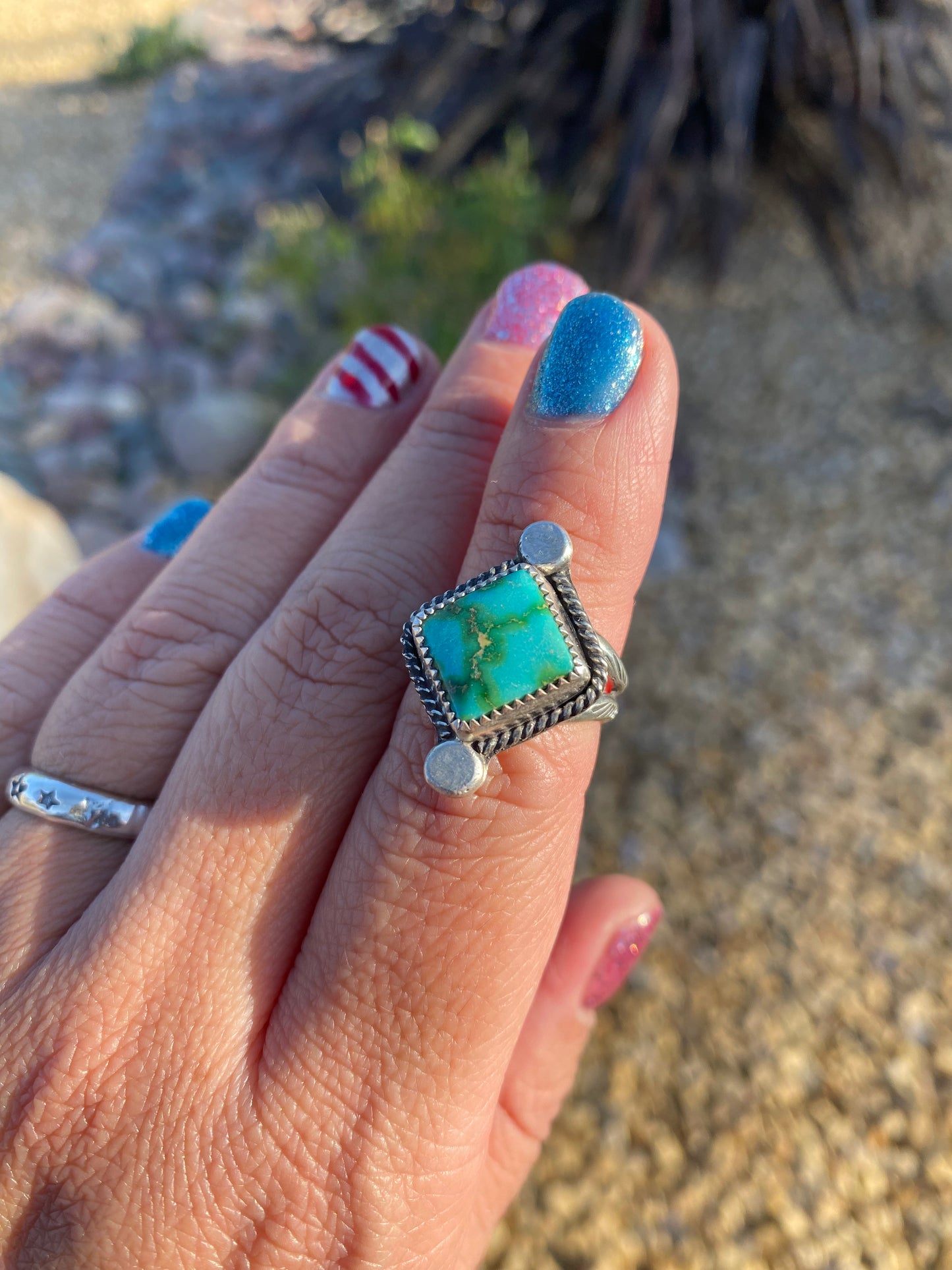 Sonoran Gold Turquoise ring Size 6