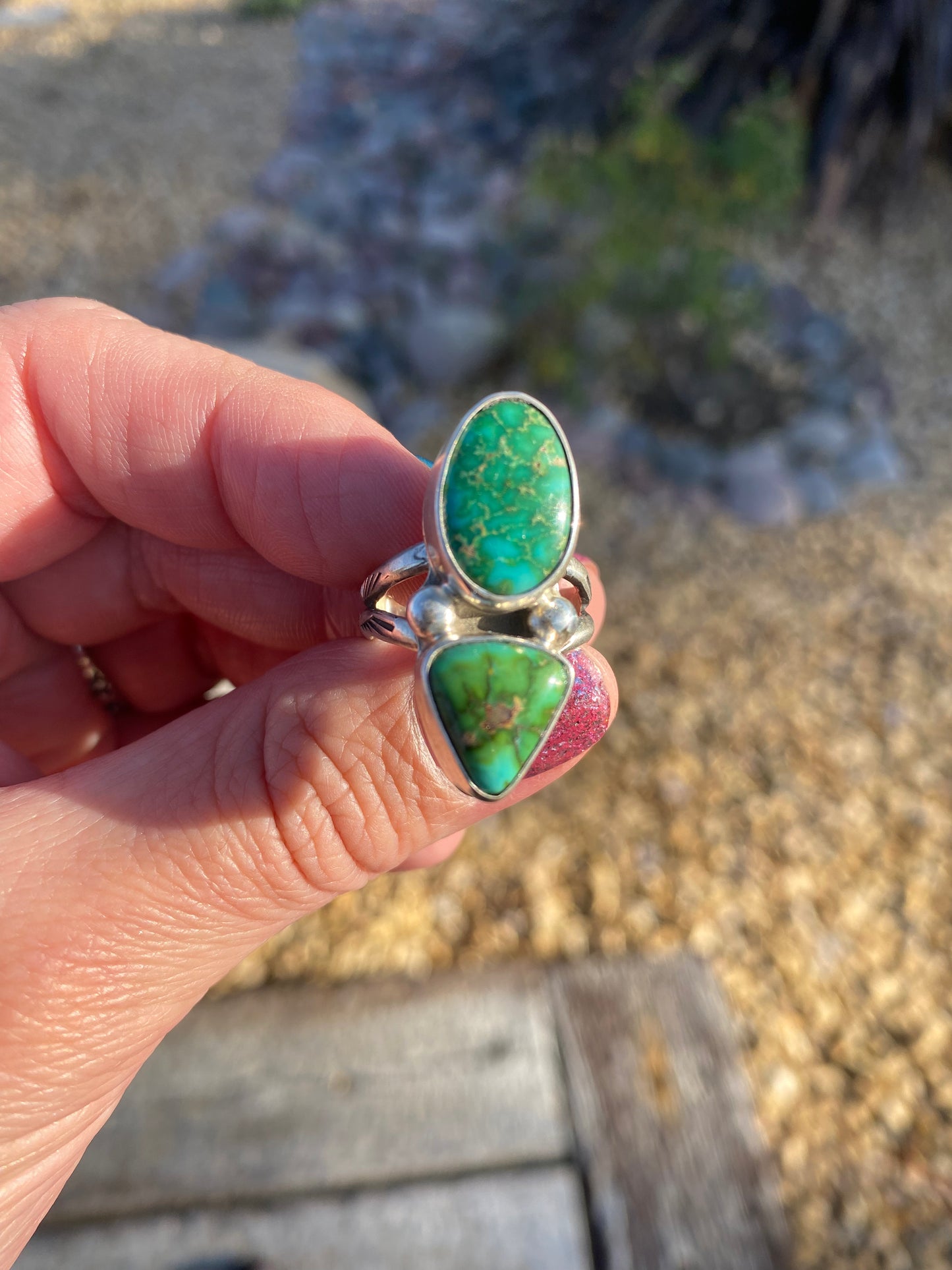 Sonoran Gold Turquoise ring Size 7.5