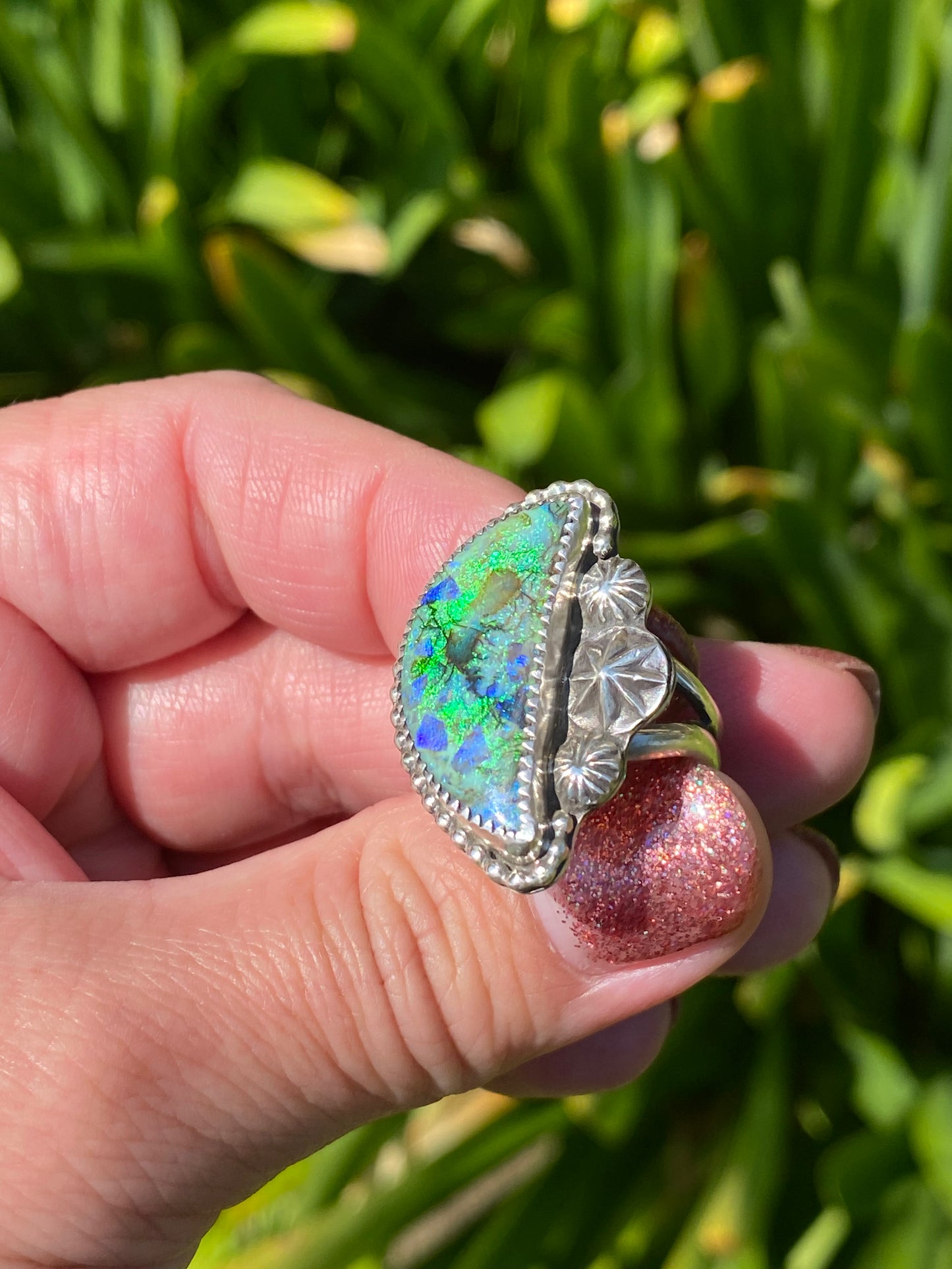 Sterling Opal ring size 9.5