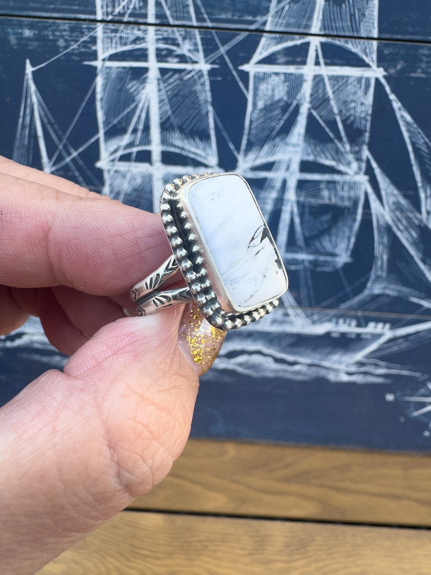 White Buffalo ring size 8