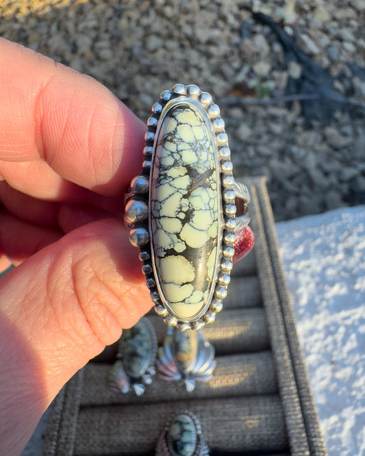 Silver Peak Variscite ring size 10.5