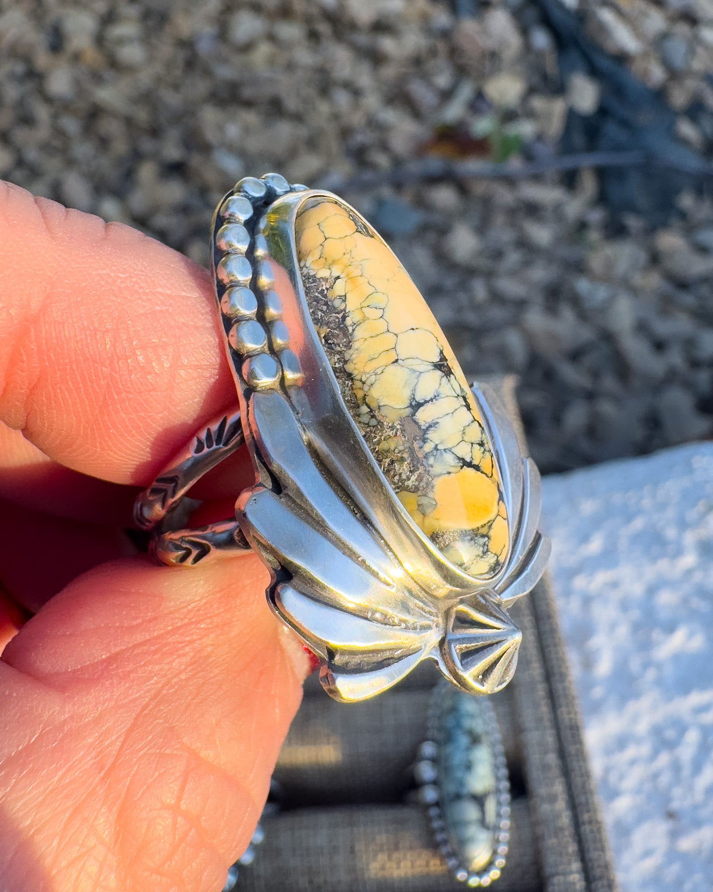 Silver Peak Variscite ring size 10