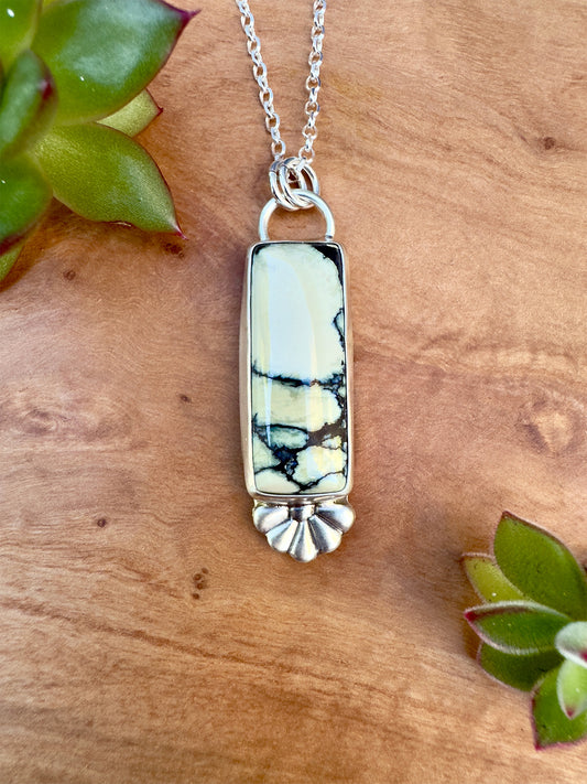 Silver Peak Variscite Pendant necklace