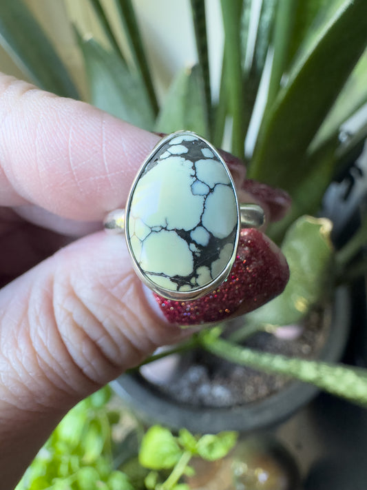 Silver Peak Variscite ring size 7.5