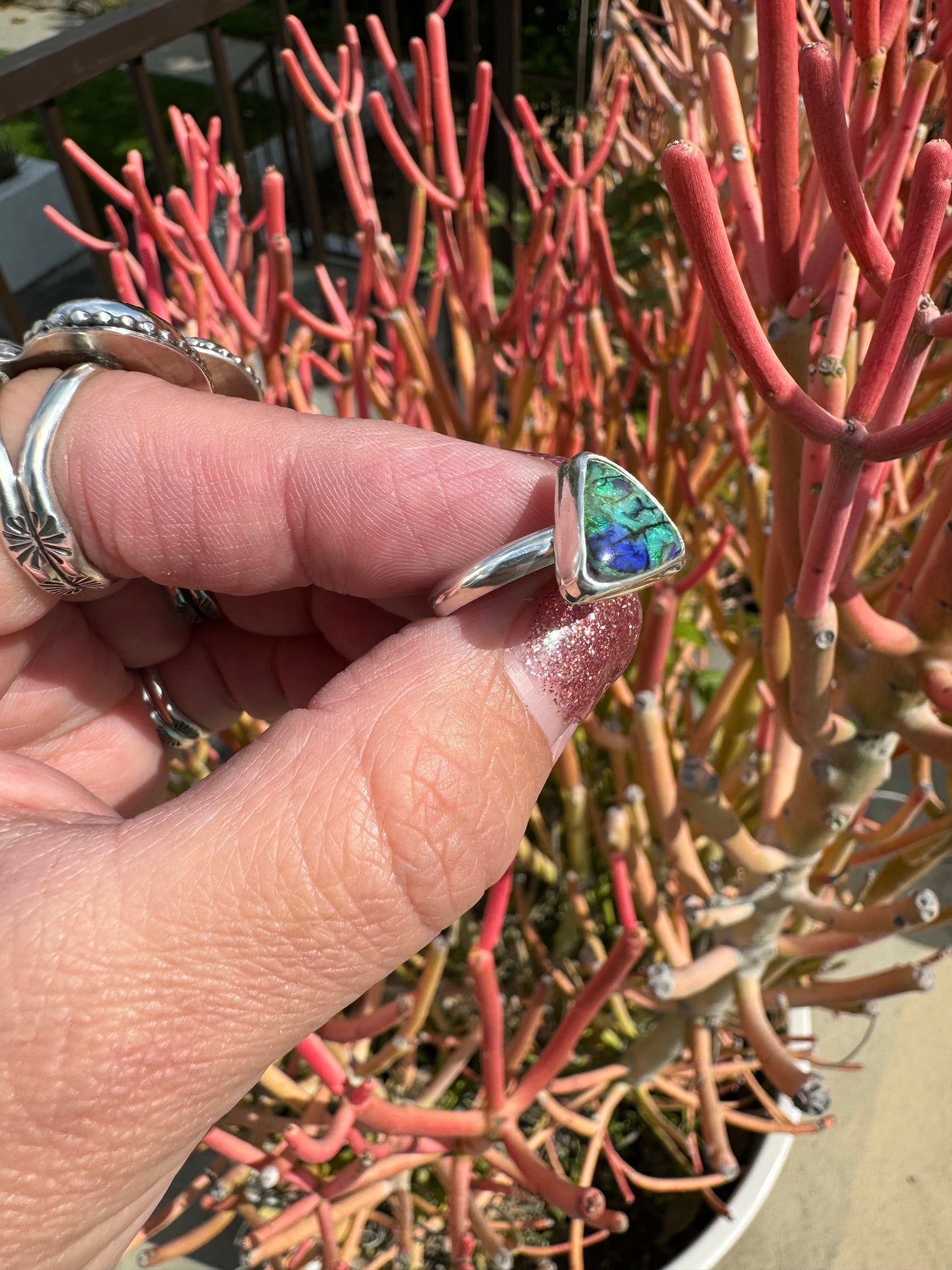 Sterling Opal ring size 6.5