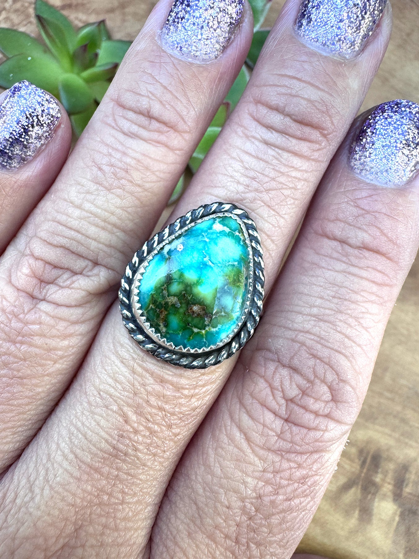 Sonoran Gold Turquoise ring Size 9.5