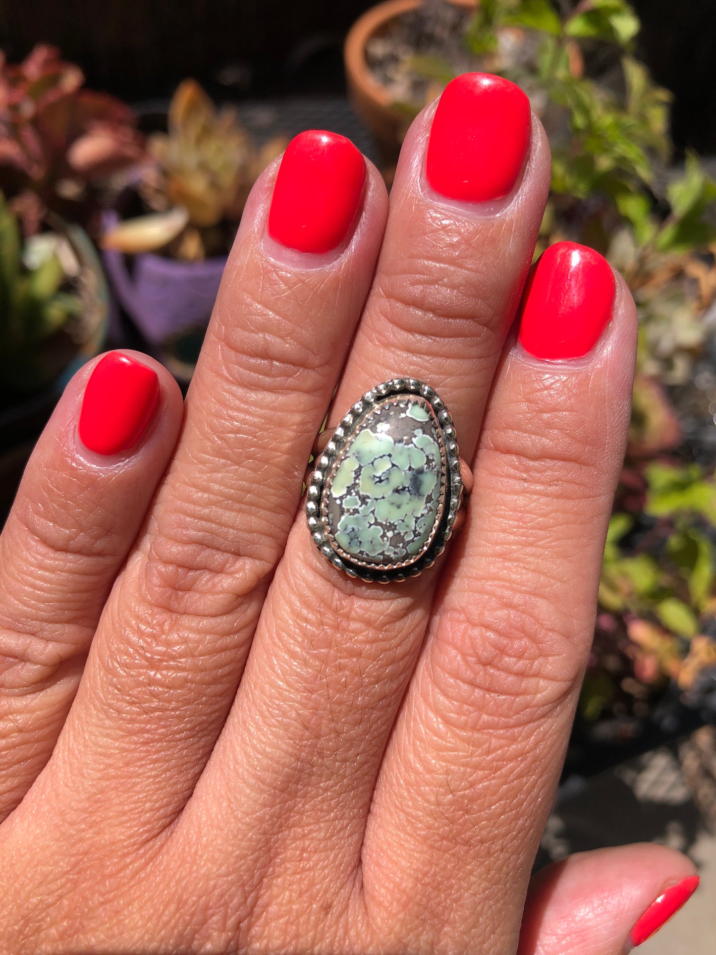 Poseidon Variscite ring size 7