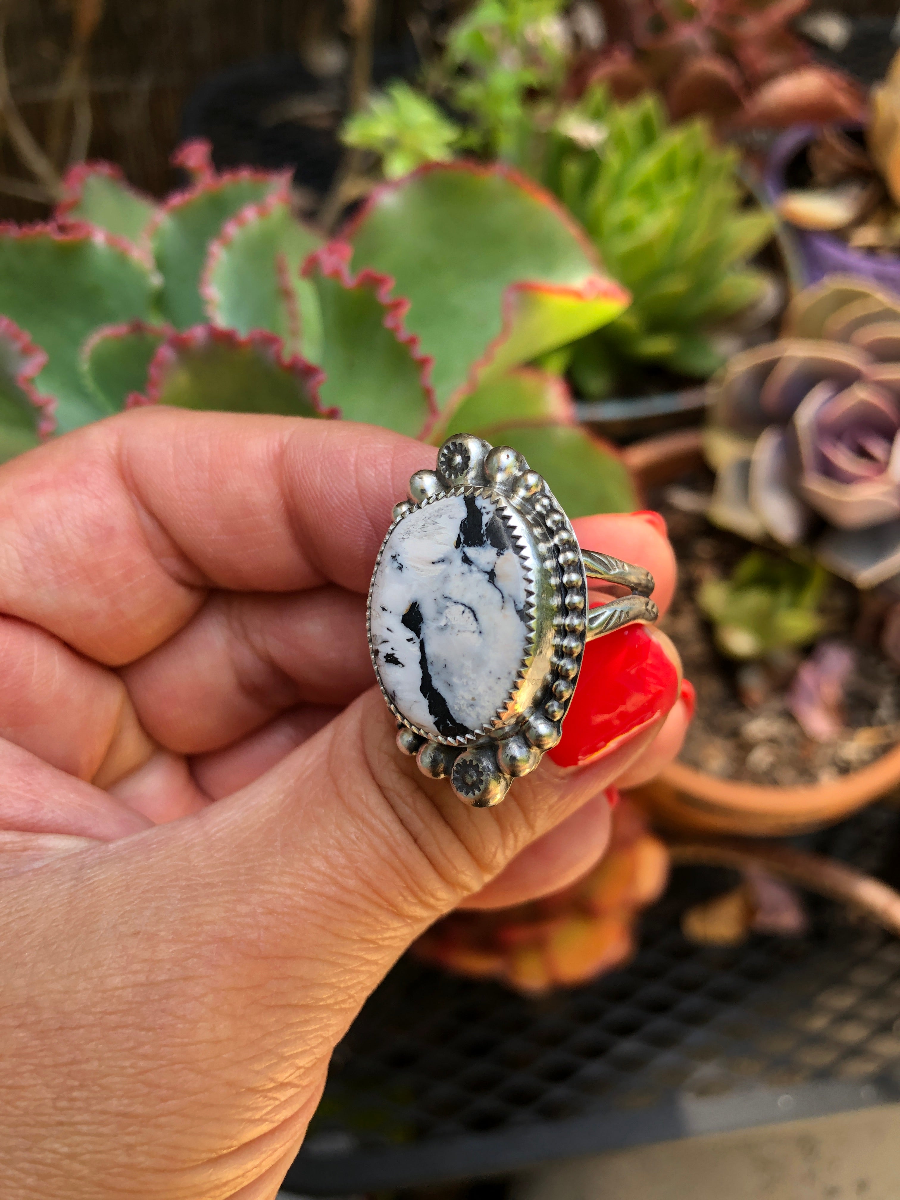 White buffalo turquoise ring sale