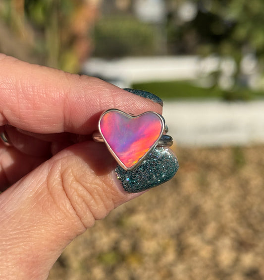 Aurora Opal Heart size 8