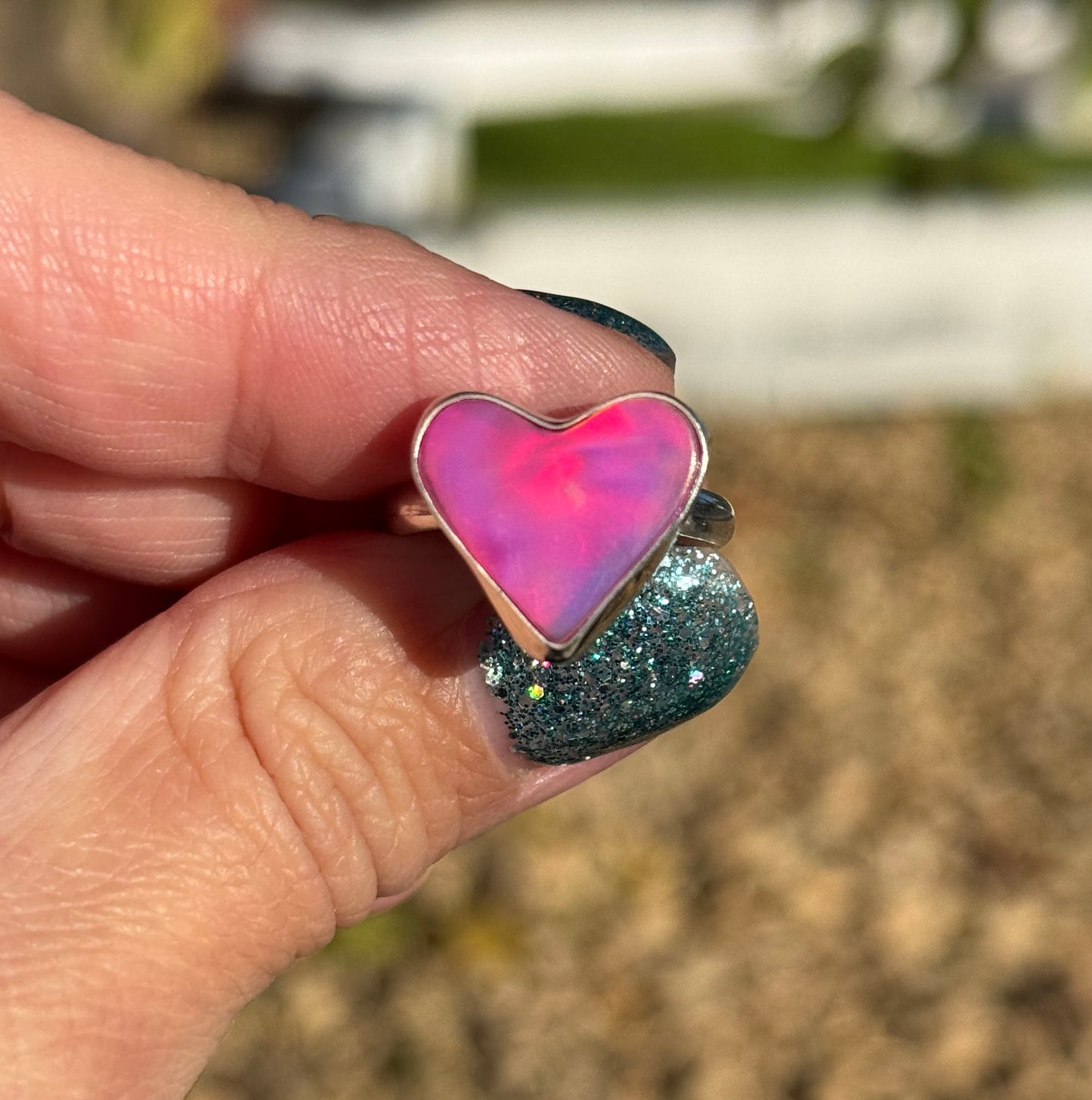 Aurora Opal Heart size 7