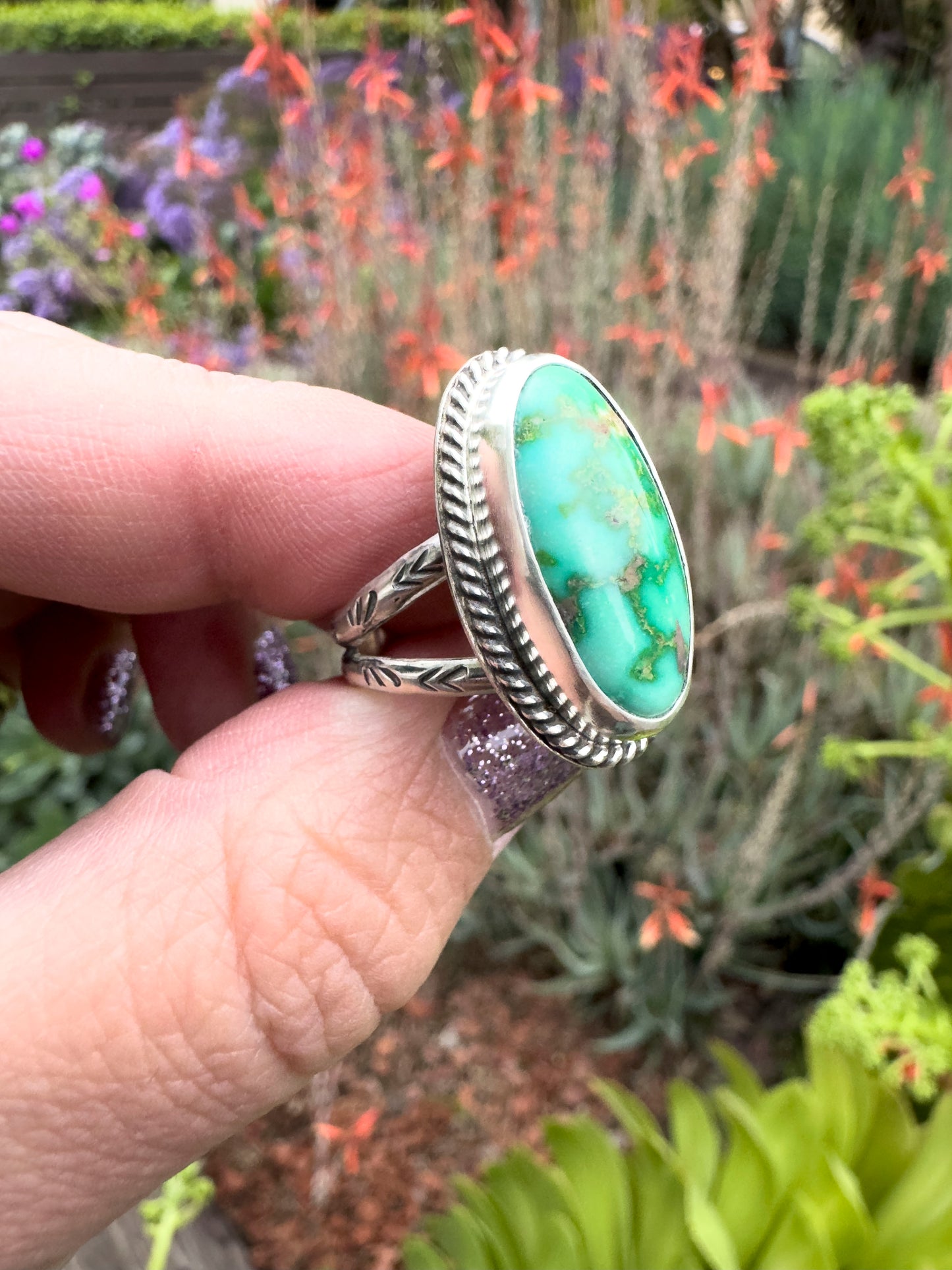 Sonoran Gold Turquoise ring Size 7.5