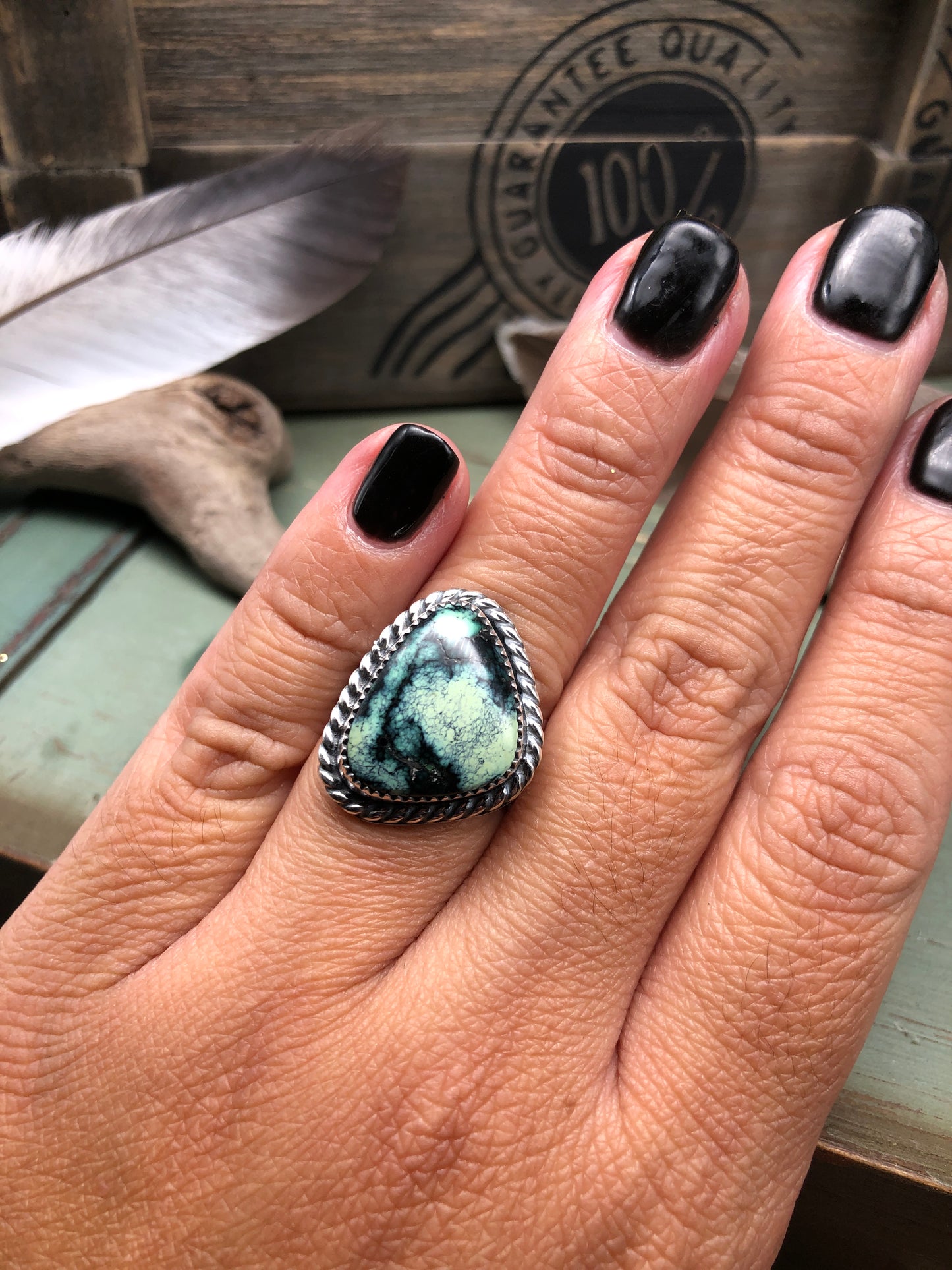 New Lander Variscite ring size 8