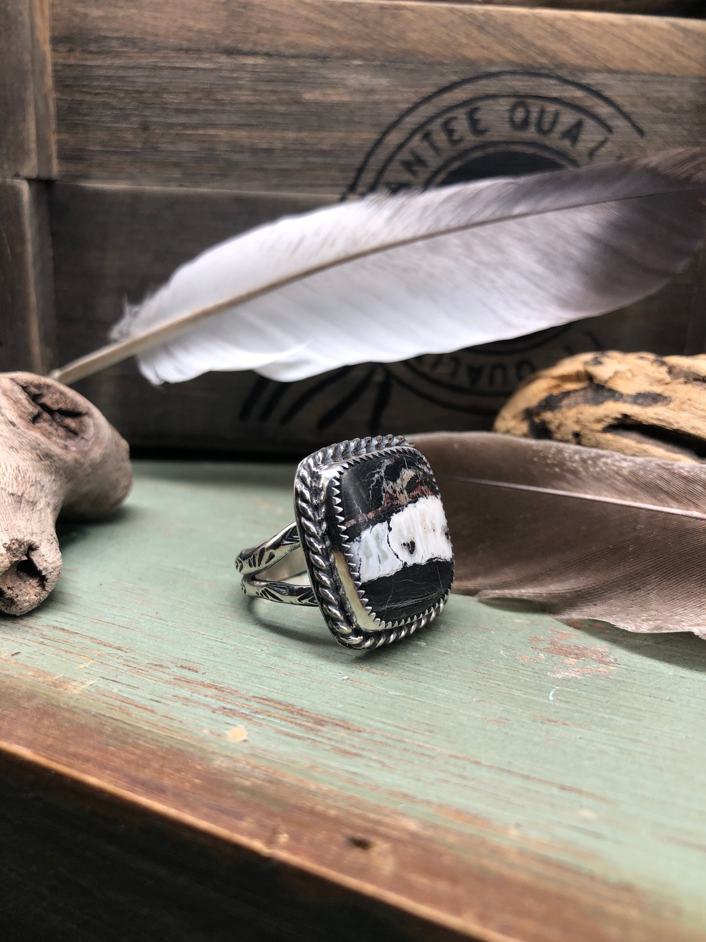 White Buffalo ring size 8